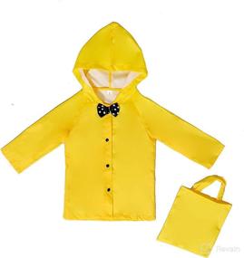 img 2 attached to 🧥 Taiduosheng Age 2~10 Kids Hooded Button Down Jacket Rain Jacket Raincoat: Stylish Bow Cover & Long Rainwear