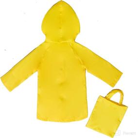 img 1 attached to 🧥 Taiduosheng Age 2~10 Kids Hooded Button Down Jacket Rain Jacket Raincoat: Stylish Bow Cover & Long Rainwear