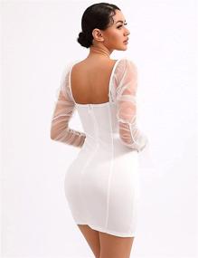 img 2 attached to LVOW See Through Sleeve Bodycon Clubwear Women's Clothing : Dresses