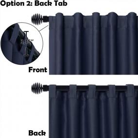 img 1 attached to DWCN Patio Sliding Door Curtains - Extra Wide Curtains For Glass Door, Room Divider Blackout Thermal Curtain Panel With Back Tab & Rod Pocket For Bedroom Partition, 100 X 84 Inches, Navy