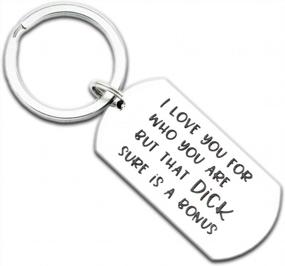 img 4 attached to 🔑 Engraved Keychain Boyfriend Keychains for Enhanced SEO