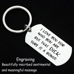 img 3 attached to 🔑 Engraved Keychain Boyfriend Keychains for Enhanced SEO