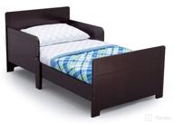 🛏️ delta children mysize wood toddler bed - dark chocolate, greenguard gold certified логотип