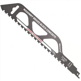 img 4 attached to 12-Inch Masonry Reciprocating Saw Blade, 2 TPI Tungsten Carbide Teeth Tipped Brick Cutting Recip Saw Blade, Demolition Saw Blade For Cutting Red Brick, Light Brick, Fiber Cement, Aerated Concrete, Porous Concrete, Cinder Block