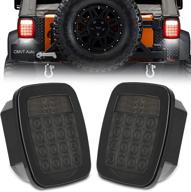 cmvt auto universal 38led brake tail lights: smoked square combination lights for trucks, trailers, and rvs логотип