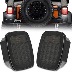 img 4 attached to CMVT Auto Universal 38LED Brake Tail Lights: Smoked Square Combination Lights for Trucks, Trailers, and RVs