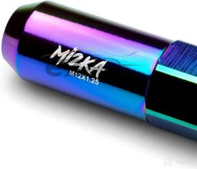 img 3 attached to 🔩 EzAuto Wrap Neo Chrome Lug Nuts: Spiked, Extended Tuner Aluminum Wheels Caps - Set of 20 PCS, M12x1.25, 60mm Length (WN03)