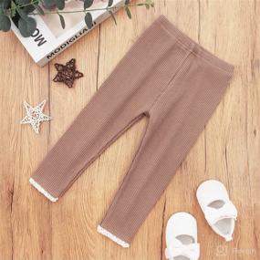 img 2 attached to Toddler Leggings Footless Tights Knit Stocking Apparel & Accessories Baby Girls better for Clothing