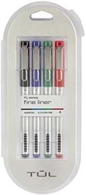 img 3 attached to TUL Ultra-Fine Point Felt-Tip Pens In Silver - Pack Of 4 For Precision Writing