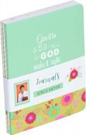 set of 3 green and white journals by carpentree, featuring joyce meyer - ideal for multi-purpose use logo