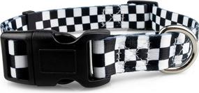 img 2 attached to 🐾 Large Black & White Checkered Pattern Dog Collar – Limeloot