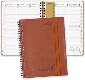 img 4 attached to Stay Organized In 2023 With POPRUN'S Hourly Planner - Monthly Expense Tracker And Notes, Soft Vegan Leather Cover, Inner Pocket And More!