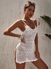img 2 attached to Stylish And Versatile: Women'S Split Side Sleeveless Knitted Swimwear Cover Up By Verdusa