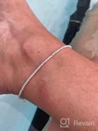 img 1 attached to Miabella Italian-Made 925 Sterling Silver Diamond-Cut 2.5mm Round Bead Ball Chain Anklet Ankle Bracelet for Women and Teens Available in 9, 10, 11 Inches review by Troy Drake