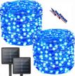 bhclight solar string lights outdoor, 8 modes waterproof fairy lights for christmas party holiday - blue (upgraded super durable) logo