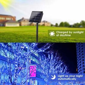 img 1 attached to BHCLIGHT Solar String Lights Outdoor, 8 Modes Waterproof Fairy Lights For Christmas Party Holiday - Blue (Upgraded Super Durable)