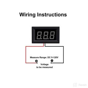 img 2 attached to 🔋 CrocSee 2Pack DC 5-120V Mini Voltmeter Blue LED Digital Display Panel Voltage Meter - Motorcycle Battery Monitor - 0.56 Inch, 2-Wire