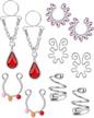 fashionable adjustable clip-on faux nipple rings for women - non-piercing body jewelry in stainless steel - lauritami's fake nipplerings logo