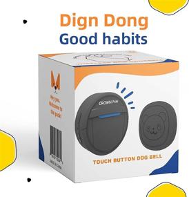 img 1 attached to 🔔 crown paw Wireless Doorbell: Ultimate Dog Potty Training Solution with Super-Light Touch, Waterproof Button for Easy Outdoor Access