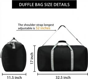 img 1 attached to Travel In Style And Comfort With 2 Extra Large 32.5 Inch Duffel Bags - Lightweight And Spacious Luggage For All Your Adventures!