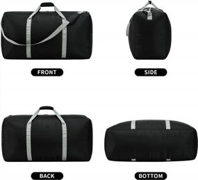 img 3 attached to Travel In Style And Comfort With 2 Extra Large 32.5 Inch Duffel Bags - Lightweight And Spacious Luggage For All Your Adventures!