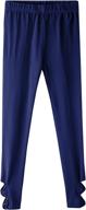 👖 noomelfish length leggings: comfy cotton turquoise girls' clothing" logo