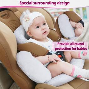 img 2 attached to AIPINQI Head And Body Support Pillow With Neck Support For Baby Car Seat And Strollers (Grey)