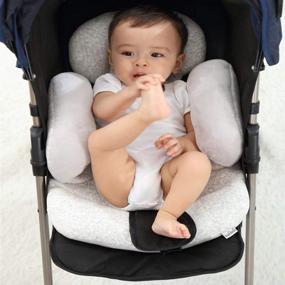 img 4 attached to AIPINQI Head And Body Support Pillow With Neck Support For Baby Car Seat And Strollers (Grey)