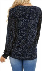 img 1 attached to Stylish Women'S Blouses: Long Sleeve V-Neck Casual Floral Leopard Prints On Loose Chiffon Tops And Tees By MLEBR