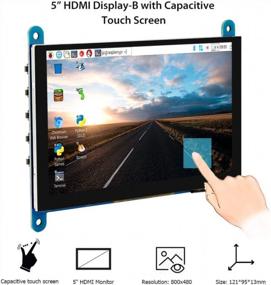 img 3 attached to Elecrow Raspberry Pi 5 Capacitive Touchscreen Interface - Portable HD Monitor, 8595698868