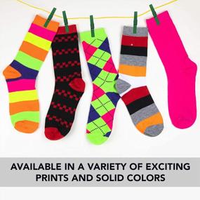 img 1 attached to Debra Weitzner Women'S Colorful Cotton Argyle Crew Socks - 6 Pairs Of Fun And Casual Patterned Socks For Girls