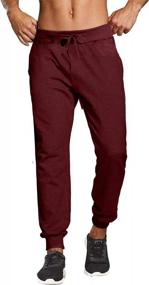 img 4 attached to Men'S Fleece Jogger Pants: Workout, Running & Athletic Sweatpants With Drawstring, Loose Fit & Pockets