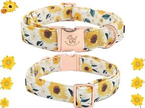 img 2 attached to Pet Collar with Flower Gift - Elegant Adjustable Dog Collars for Female Dogs, Tail Flower Girl Collar Perfect for Small, Medium, and Large Dogs