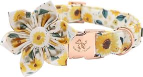 img 4 attached to Pet Collar with Flower Gift - Elegant Adjustable Dog Collars for Female Dogs, Tail Flower Girl Collar Perfect for Small, Medium, and Large Dogs