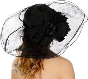 img 1 attached to Flower Cloche Women'S Hat With Wide Brim For Weddings, Parties, And Church - Kentucky Derby Style