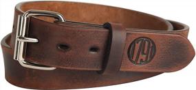 img 4 attached to Heavy Duty 14 Oz Leather Gun Belt - Concealed Carry CCW Belt By 1791 GUNLEATHER In Vintage Brown