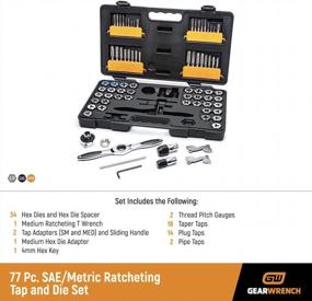 img 2 attached to Complete SAE/Metric Ratcheting Tap And Die Set - 77 Pieces By GEARWRENCH (Product Code: 3887)
