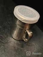 img 1 attached to Pack Of 2 CUSINIUM 6Oz Metal Salt And Pepper Shakers With Lids - Ideal Dredge Seasoning Shakers review by Todd Taniguchi