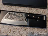 img 1 attached to 7 Inch Japanese VG10 67 Layers Super Steel Santoku Knife - Kitory Damascus Warrior Series With G10 Handle & Gift Box review by Kyle Lawrence