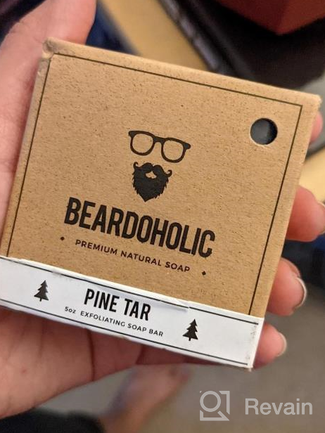 img 1 attached to Beardoholic Beard Soap - Handmade 100% Natural Exfoliating Soap Bar - Activated Charcoal Powder - Deeply Cleanses And Hydrates Dry Skin - Pine Tar Scent - 5 Oz Or 141 G Moisturizing Conditioner review by Susan Klauder