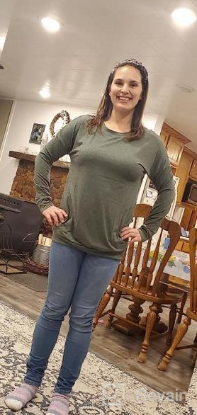 img 1 attached to Comfortable And Cute: Onlypuff Women'S Pocket Shirts With Loose Fit And Long Sleeve In S-3XL review by Jennifer Davis