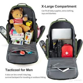 img 3 attached to 🎒 ESPIDOO Military Tactical Diaper Bag Backpack for Dad - Large Green Travel Baby Bag with Molle System for Men