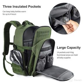 img 1 attached to 🎒 ESPIDOO Military Tactical Diaper Bag Backpack for Dad - Large Green Travel Baby Bag with Molle System for Men