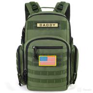 🎒 espidoo military tactical diaper bag backpack for dad - large green travel baby bag with molle system for men logo