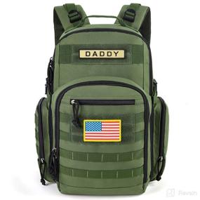 img 4 attached to 🎒 ESPIDOO Military Tactical Diaper Bag Backpack for Dad - Large Green Travel Baby Bag with Molle System for Men