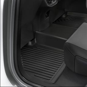 img 1 attached to 🚗 OEDRO Honda Ridgeline Crew Cab Floor Mats 2017-2022: Custom Fit Black TPE All Weather Liner Set for Front, 2nd Seats, and Cargo Area