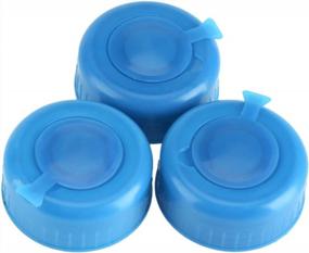 img 1 attached to Water Jug Cap, Water Bottle Caps, 5Pcs Blue Water Bottle Lid, Gallon Drinking Water Bottle Screw On Cap Replacement Anti Lids