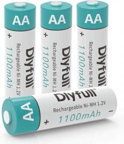 img 4 attached to High Capacity Precharged Ni-MH AA Rechargeable Batteries - Dlyfull Pack Of 4 (1100MAh)