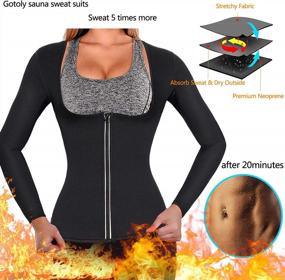 img 3 attached to Revamp Your Workout With Gotoly Women'S Neoprene Waist Trainer & Body Shaper Jacket