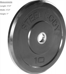 img 3 attached to 10Lb / 25Lb / 35Lb / 45Lb Steelbody Олимпийский резиновый вес плиты веса бампера веса разминки